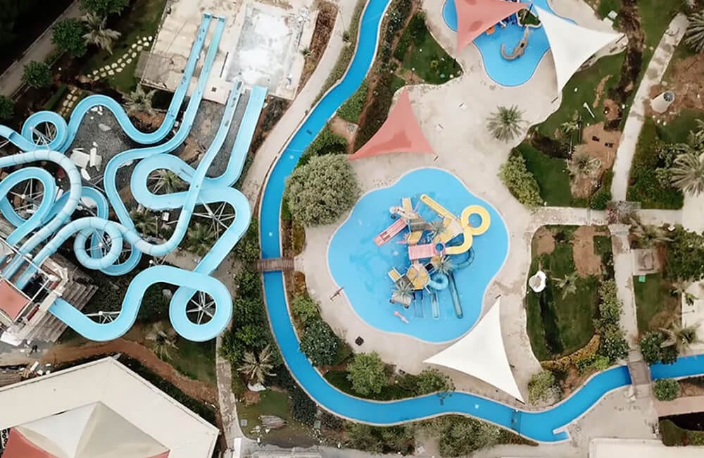 Abandoned Water Park, Dubai @dxbdrone / Instagram.com