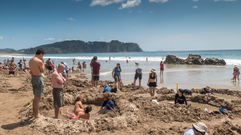 Frolickers at Hot Water Beach